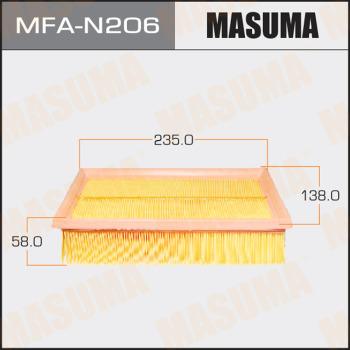 MASUMA MFA-N206 - Воздушный фильтр, двигатель autospares.lv