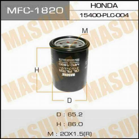 MASUMA MFC-1820 - Масляный фильтр autospares.lv