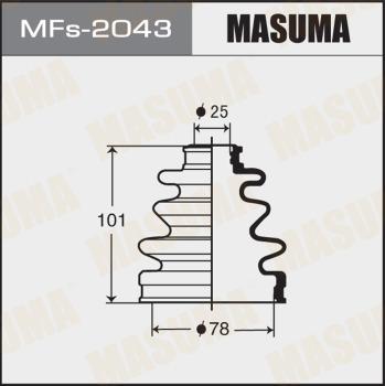 MASUMA MFs-2043 - Пыльник, приводной вал autospares.lv