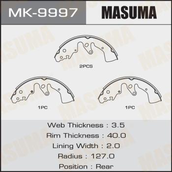 MASUMA MK-9997 - Комплект тормозных колодок, барабанные autospares.lv