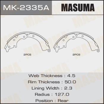 MASUMA MK-2335A - Комплект тормозных колодок, барабанные autospares.lv