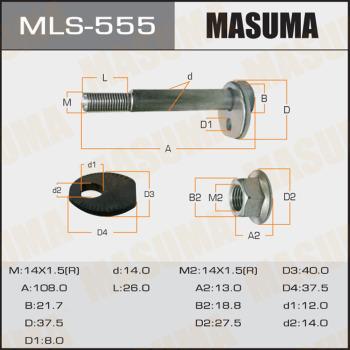 MASUMA MLS-555 - Болт регулировки развала колёс autospares.lv