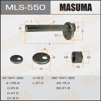 MASUMA MLS-550 - Болт регулировки развала колёс autospares.lv