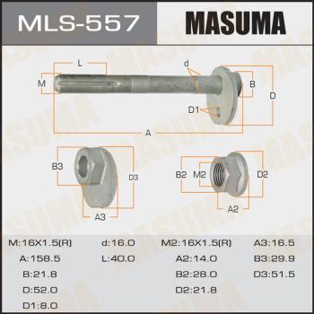 MASUMA MLS-557 - Болт регулировки развала колёс autospares.lv