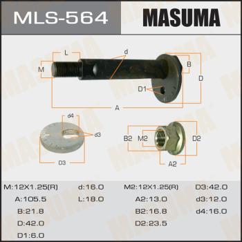 MASUMA MLS564 - Болт регулировки развала колёс autospares.lv