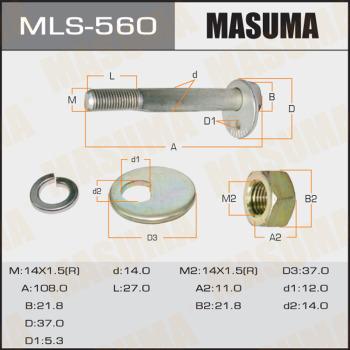 MASUMA MLS-560 - Болт регулировки развала колёс autospares.lv