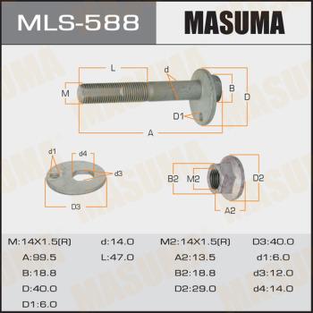 MASUMA MLS-588 - Болт регулировки развала колёс autospares.lv