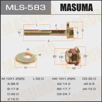 MASUMA MLS-583 - Болт регулировки развала колёс autospares.lv