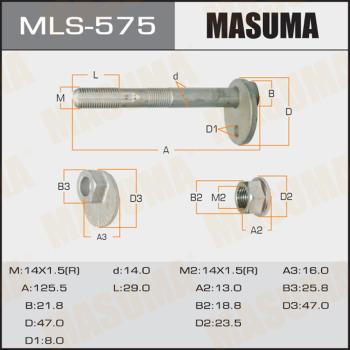 MASUMA MLS-575 - Болт регулировки развала колёс autospares.lv