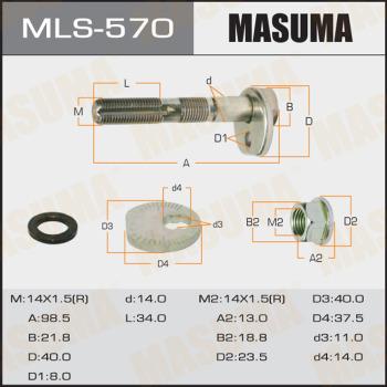 MASUMA MLS-570 - Болт регулировки развала колёс autospares.lv