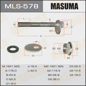 MASUMA MLS-578 - Болт регулировки развала колёс autospares.lv