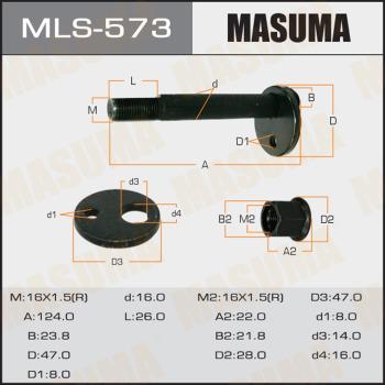 MASUMA MLS573 - Болт регулировки развала колёс autospares.lv