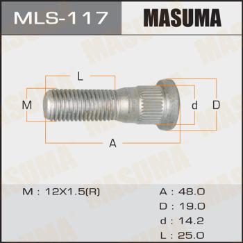 MASUMA MLS117 - Шпилька ступицы колеса autospares.lv
