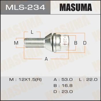 MASUMA MLS-234 - Болт крепления колеса autospares.lv
