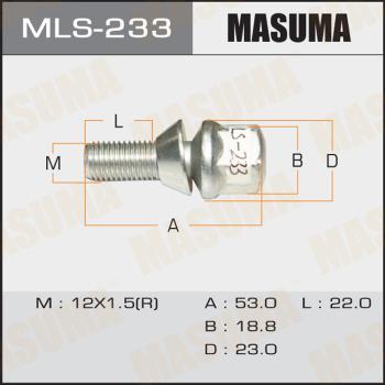 MASUMA MLS-233 - Болт крепления колеса autospares.lv