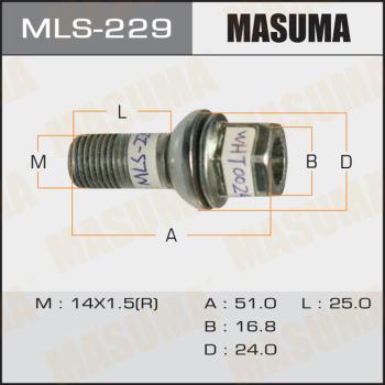 MASUMA MLS-229 - Болт крепления колеса autospares.lv