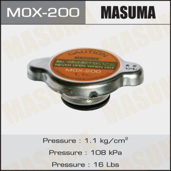 MASUMA MOX-200 - Крышка, резервуар охлаждающей жидкости autospares.lv