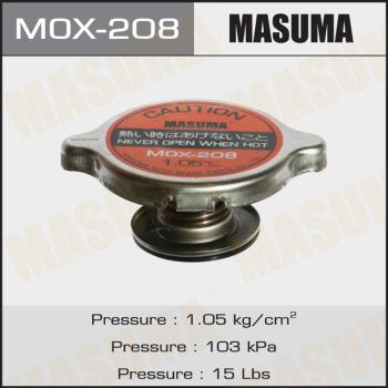 MASUMA MOX-208 - Крышка, резервуар охлаждающей жидкости autospares.lv