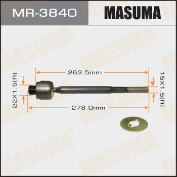 MASUMA MR-3840 - Осевой шарнир, рулевая тяга autospares.lv