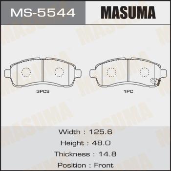 MASUMA MS-5544 - Комплект тормозных колодок, барабанные autospares.lv