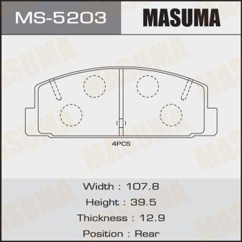 MASUMA MS-5203 - Тормозные колодки, дисковые, комплект autospares.lv