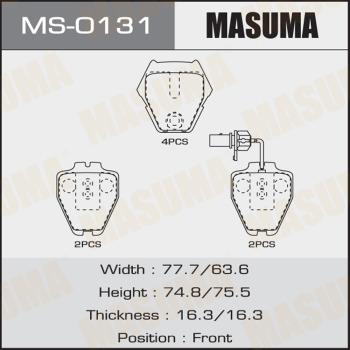 MASUMA MS-0131 - Комплект тормозных колодок, барабанные autospares.lv