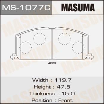 MASUMA MS-1077 - Комплект тормозных колодок, барабанные autospares.lv