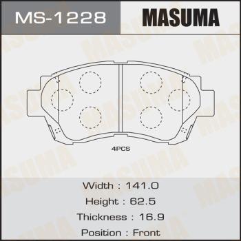 MASUMA MS-1228 - Комплект тормозных колодок, барабанные autospares.lv