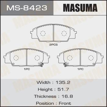 MASUMA MS-8423 - Комплект тормозных колодок, барабанные autospares.lv