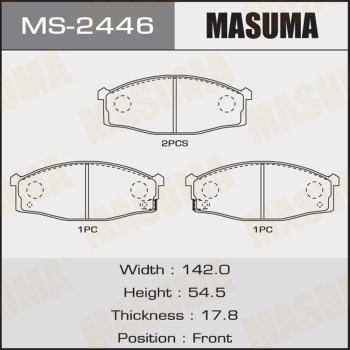 MASUMA MS-2446 - Комплект тормозных колодок, барабанные autospares.lv