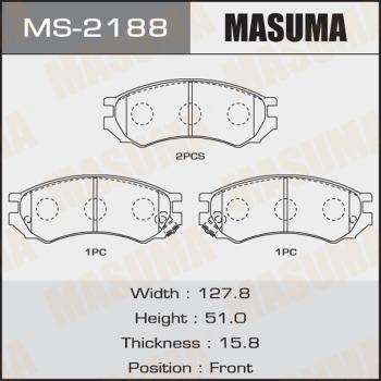 MASUMA MS-2188 - Комплект тормозных колодок, барабанные autospares.lv