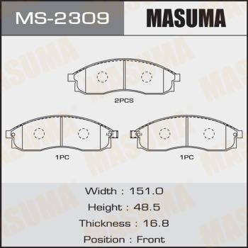 MASUMA MS-2309 - Комплект тормозных колодок, барабанные autospares.lv