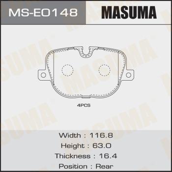 MASUMA MS-E0148 - Комплект тормозных колодок, барабанные autospares.lv