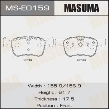 MASUMA MS-E0159 - Комплект тормозных колодок, барабанные autospares.lv