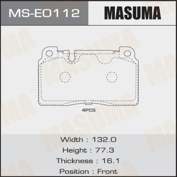 MASUMA MS-E0112 - Комплект тормозных колодок, барабанные autospares.lv