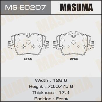 MASUMA MS-E0207 - Комплект тормозных колодок, барабанные autospares.lv