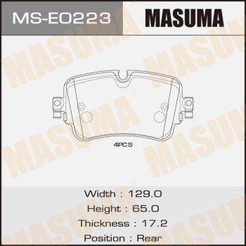 MASUMA MS-E0223 - Комплект тормозных колодок, барабанные autospares.lv