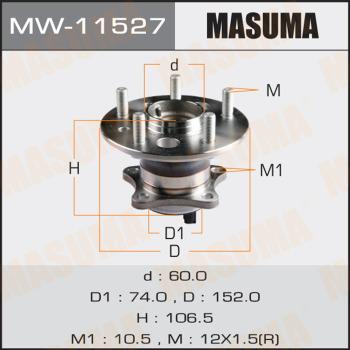 MASUMA MW-11527 - Ступица колеса, поворотный кулак autospares.lv