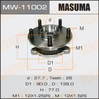 MASUMA MW-11002 - Ступица колеса, поворотный кулак autospares.lv