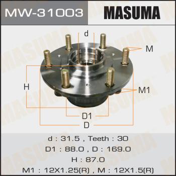 MASUMA MW-31003 - Ступица колеса, поворотный кулак autospares.lv