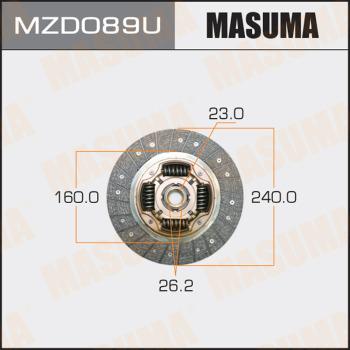 MASUMA MZD089U - Диск сцепления, фрикцион autospares.lv