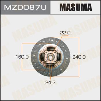 MASUMA MZD087U - Диск сцепления, фрикцион autospares.lv
