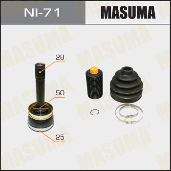 MASUMA NI-71 - Шарнирный комплект, ШРУС, приводной вал autospares.lv