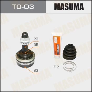 MASUMA TO-03 - Шарнирный комплект, ШРУС, приводной вал autospares.lv