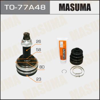 MASUMA TO-77A48 - Шарнирный комплект, ШРУС, приводной вал autospares.lv