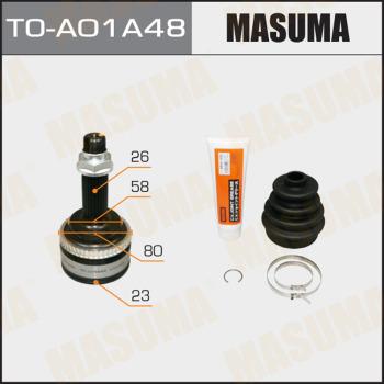 MASUMA TO-A01A48 - Шарнирный комплект, ШРУС, приводной вал autospares.lv