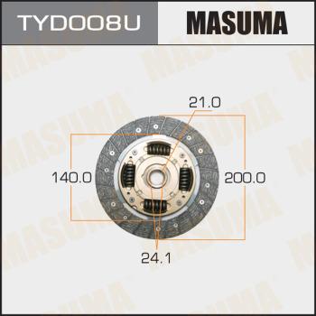 MASUMA TYD008U - Диск сцепления, фрикцион autospares.lv