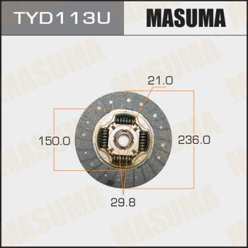 MASUMA TYD113U - Диск сцепления, фрикцион autospares.lv