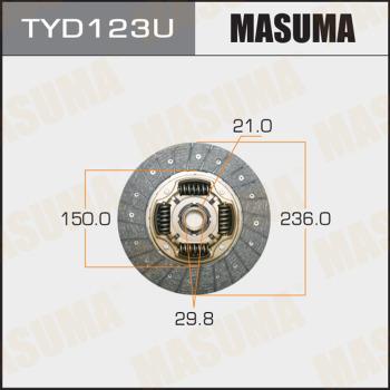 MASUMA TYD123U - Диск сцепления, фрикцион autospares.lv