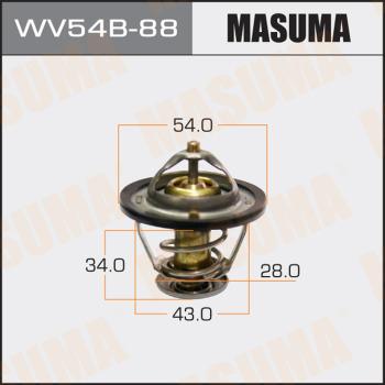 MASUMA WV54B-88 - Термостат охлаждающей жидкости / корпус autospares.lv